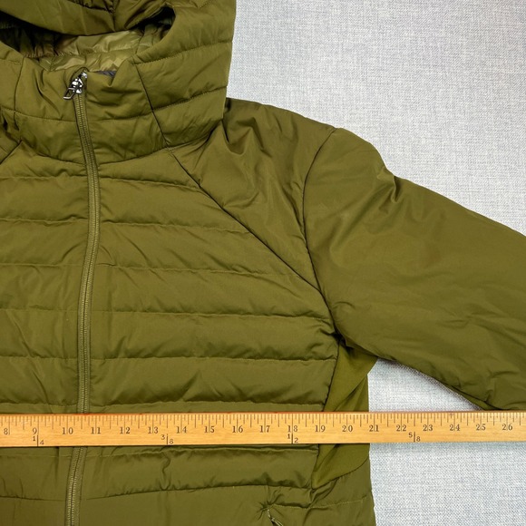 Lululemon Down For It All Hooded Quilted Down Puffer Jacket Men Large Green - Picture 7 of 14